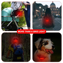 Load image into Gallery viewer, Rear Bike Tail Light USB Rechargeable Red Ultra Bright Taillights Fit On Bicycle Easy to Install for Cycling Safety