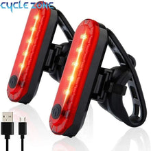 Load image into Gallery viewer, Rear Bike Tail Light USB Rechargeable Red Ultra Bright Taillights Fit On Bicycle Easy to Install for Cycling Safety