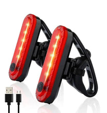 Load image into Gallery viewer, Rear Bike Tail Light USB Rechargeable Red Ultra Bright Taillights Fit On Bicycle Easy to Install for Cycling Safety