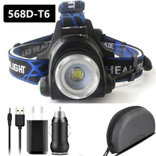 Load image into Gallery viewer, Rechargeable Adjustable 10000LM Led Headlamp Micro USB Charger Flashlight Head Lamp Portable Light Torch Flashlight For Night Work Camping Hiking Walking