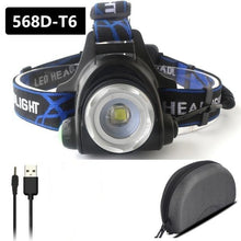 Load image into Gallery viewer, Rechargeable Adjustable 10000LM Led Headlamp Micro USB Charger Flashlight Head Lamp Portable Light Torch Flashlight For Night Work Camping Hiking Walking