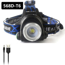 Load image into Gallery viewer, Rechargeable Adjustable 10000LM Led Headlamp Micro USB Charger Flashlight Head Lamp Portable Light Torch Flashlight For Night Work Camping Hiking Walking