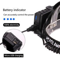 Load image into Gallery viewer, Rechargeable Adjustable Brightest Zoomable Powerful XHP160 LED Headlamp Waterproof Headlight Power Bank 18650 Battery Headlamps For Hiking Camping Fishing Running