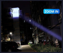 Load image into Gallery viewer, Rechargeable Adjustable LED Flashlight with Worklight Mini LED 4 Lighting Modes Flashlight with Water-Resistant COB Side Light Portable Zoomable High Lumens Lamp For Camping Hiking