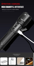 Load image into Gallery viewer, Rechargeable Adjustable Led Flashlights With High Lumen With Battery Display Super Bright Waterproof Flashlight 5 Lighting Modes For Adventure Hiking Camping Hunting New Design