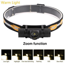 Load image into Gallery viewer, Rechargeable Adjustable LED Power Headlamp USB Flashlight Waterproof Headlight Torch Light Work Lamp For Outdoors Camping Running Survival Hiking