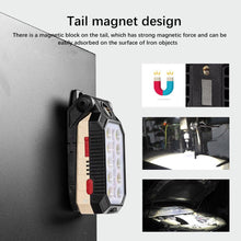 Load image into Gallery viewer, Rechargeable Adjustable USB LED Portable Charger Battery High Capacity with Digital Display LCD Screen Waterproof Flashlight COB Work Light For Repairing Outdoor Camping