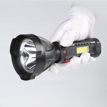 Load image into Gallery viewer, Rechargeable Adjustable USB LED Portable Rotary High Lumen Zoombale Super Strong Flashlight Ultra-bright For Long-range Outdoor Camping Fishing Hiking Riding Walking Jogging Flashlight