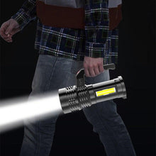 Load image into Gallery viewer, Rechargeable Handheld Flashlights Waterproof 3 Switch Mode Powerful High Lumens Spotlight Fashlight High Power Portable LED Waterproof Outdoor Long Lasting Spot Light Flashlight For Home & Outdoor Use