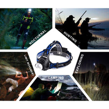 Load image into Gallery viewer, Rechargeable High Lumens Work Headlight Ultra Bright Headlamp LED Headlight Sensor Powerful Head Lamp Waterproof Flashlight For Adults Running Hiking Camping Fishing