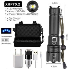 Load image into Gallery viewer, Rechargeable LED Flashlight High Lumen USB Ultra Bright Adjustable Powerful Zoomable Flashlight Water Resistant For Daily Household and Outdoor Camping Hiking Riding Running