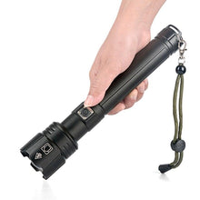 Load image into Gallery viewer, Rechargeable LED Flashlight High Lumen USB Ultra Bright Adjustable Powerful Zoomable Flashlight Water Resistant For Daily Household and Outdoor Camping Hiking Riding Running