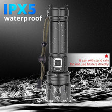 Load image into Gallery viewer, Rechargeable LED Flashlight High Lumen USB Ultra Bright Adjustable Powerful Zoomable Flashlight Water Resistant For Daily Household and Outdoor Camping Hiking Riding Running