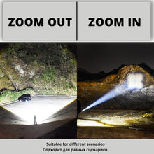Load image into Gallery viewer, Rechargeable LED Flashlights Waterproof Hnadheld Super Bright High Lumens Zoomable Powerful Lamp Bead Flashlight Torch For Outdoor & Indoor Camping Running Fishing Hiking Lamp