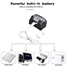 Load image into Gallery viewer, Rechargeable LED Powerfull Headlamp Flashlight USB Waterproof Headlamp Motion Body Sensor Headlight For Adults & Kids Camping Flashlight Outdoors Camping Running Biking Fishing