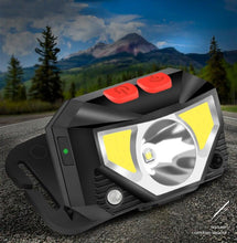 Load image into Gallery viewer, Rechargeable LED Powerfull Headlamp Flashlight USB Waterproof Headlamp Motion Body Sensor Headlight For Adults & Kids Camping Flashlight Outdoors Camping Running Biking Fishing
