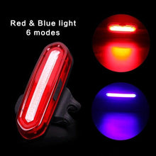Load image into Gallery viewer, Rechargeable LED USB Mountain Bike Tail Light Taillight Safety Warning Bicycle Rear Light Bicycle Lamp Red High Intensity Rear LED Accessories Fits On Any Road Bikes Helmets