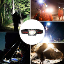 Load image into Gallery viewer, Rechargeable Powerful USB LED High Lumen Headlamp Ultra-Light Bright Headlight Waterproof Sensor Head Light For Outdoors Camping Running Hiking Biking Fishing