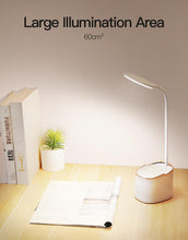 Load image into Gallery viewer, Rechargeable Table Lamp Storage Pen Holder Lamps Table 18 PCS LED Touch Table Lamp USB Hose Phone Stand Student Desk Lamp Decorative Table Lamp Cute Study Lamps for Bedroom Décor