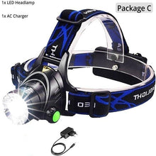 Load image into Gallery viewer, Rechargeable Ultra-bright High Lumen LED Headlamp Hands-Free USB Zoomable Headlight Waterproof Super Bright Head Lights For Fishing Camping Hiking Riding JoggingTorch Flashlight