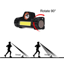 Load image into Gallery viewer, Rechargeable Waterproof Powerful LED Headlamp Portable Mini Built-in 18650 Battery Flashlight For Portable Head Lamp Flashlight, Outdoor Lightweight Durable Headlight For Outdoor Running Camping Reading Fishing Walking Jogging Headlight