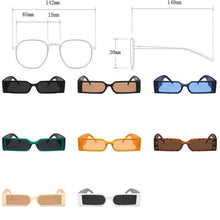 Load image into Gallery viewer, Rectangle Retro Sunglasses Trendy Small Rectangle Sunglasses Women Men Vintage Thick Frame Small Square Glasses n Small Glasses For Men Modern Design Lightweight Frames Sunglasses For Summer