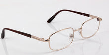 Load image into Gallery viewer, Rectangle Style Stainless Steel Material Spring Hinges Includes Tinted Blue Light Blocking Readers Men Reading Glasses Women Crystal Glass Lenses+0.50 to +100 +200 +250 +600