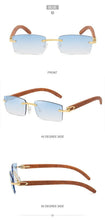 Load image into Gallery viewer, Rectangle Sunglasses for Men/Women Small Rimless Square Shade Eyewear Sunglasses For Men Super Clear Rimless Sunglasses Classic Driving Square Sunglasses
