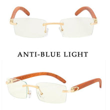 Load image into Gallery viewer, Rectangle Sunglasses for Men/Women Small Rimless Square Shade Eyewear Sunglasses For Men Super Clear Rimless Sunglasses Classic Driving Square Sunglasses