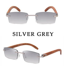 Load image into Gallery viewer, Rectangle Sunglasses for Men/Women Small Rimless Square Shade Eyewear Sunglasses For Men Super Clear Rimless Sunglasses Classic Driving Square Sunglasses