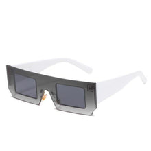 Load image into Gallery viewer, Rectangle Sunglasses for Women Retro Trendy Fashion Glasses Oval Lenses Narrow Thin Square Frame with UV400 Protection Decent Contrast Color Slice Box Style Glasses In Ocean Color Sunglasses For Men & Women