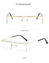 Load image into Gallery viewer, Rectangle Sunglasses Frameless Glasses Classic New Small Rimless Sunglasses For Women New Fashionable Square Sunglasses For Men New Eyewear Retro Rectangle Shape Glasses For Female In New Shades