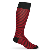 Load image into Gallery viewer, Red and Black - Mini Stripe Socks