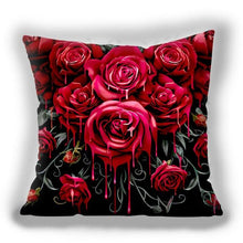 Load image into Gallery viewer, Red Flower Cushion Pillow Covers Love Pillow Covers Decorative Linen Square Couple Cushion Cases Home Decor Polyester Throw Pillow Case Super Soft Short Plush Cushion Cover Festive Home Decorative Cushions 45X45CM