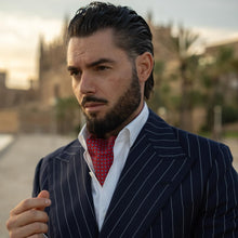 Load image into Gallery viewer, Navona - Silk Ascot Cravat Tie - Red