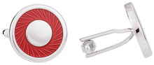 Load image into Gallery viewer, Red Swirl Cufflinks