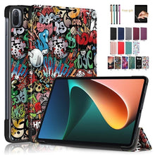 Load image into Gallery viewer, Redmi pad 2022 10.6 For Tablet Xiaomi Pad 5 Case Kids Folding Smart Cover Leather Protective Cover Mi Pad 5 Pro Case Stand Function Leather Case Cover Printed High Quality Leather Protective Cover