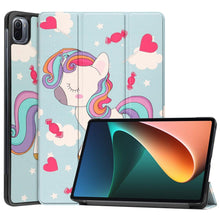 Load image into Gallery viewer, Redmi pad 2022 10.6 For Tablet Xiaomi Pad 5 Case Kids Folding Smart Cover Leather Protective Cover Mi Pad 5 Pro Case Stand Function Leather Case Cover Printed High Quality Leather Protective Cover