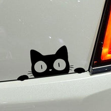 Load image into Gallery viewer, Reflective Peeking Cat Animal Car Styling Decorative Stickers Auto Window Decals Reflective PET Cartoon Car Vinyl Sticker Decal Car Accessories Cat Watching Vinyl Reflective Decals Waterproof Funny Self-Adhesive for Car Window Bumper Laptop Motorcycle