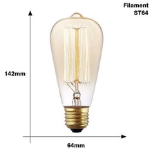 Load image into Gallery viewer, Retro Edison Bulb ST64 A19 T45 G80 G95 G125 Incandescent Light Bulb E27 220V 40W filament bulb lighting tubes Edison