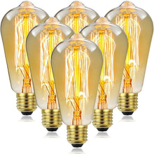 Load image into Gallery viewer, Retro Edison Light Bulb Filament Incandescent Ampoule Bulbs Antique Vintage Style Light Amber Warm Dimmable Vintage Edison Light Bulb For Table Lamp Restaurant Home Office