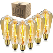 Load image into Gallery viewer, Retro Edison Light Bulb Filament Incandescent Ampoule Bulbs Antique Vintage Style Light Amber Warm Dimmable Vintage Edison Light Bulb For Table Lamp Restaurant Home Office