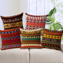 Load image into Gallery viewer, Retro High Quality Pillowcase Ethnic Stripes Linen Decorative Throw Pillow Cover For Couch Sofa Bed Bohemian Retro Stripe Cotton Blend Linen Pillow Case Cushion Cover Car Textile Printed Decor 45X45CM