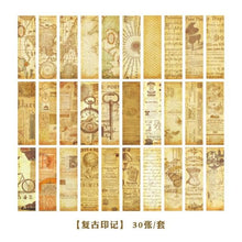 Load image into Gallery viewer, Retro Image Collection Paper Bookmarks Bookmarks For Books Share Book Markers Tab For Books Stationery Creative Poetic Bookmarks Painting Style Bookmarks Literary Bookmarks Message Cards Book Notes Paper Page Holder Reading Bookmarks For Women Men Kids