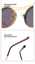 Load image into Gallery viewer, Retro Metal Round Circle Frame Sunglasses For Men New Fashionable New Round Shape Style Glasses For Women New Vintage Luxury Style Retro Sunglasses