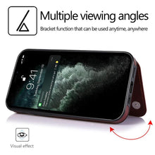 Load image into Gallery viewer, Retro PU Flip Leather Case For iPhone 14 13 12 11 Pro Max Multi Card Holder Case Cover Card Holder Leather Card Double Magnetic Closure Durable Iphone Cover