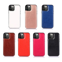 Load image into Gallery viewer, Retro PU Flip Leather Case For iPhone 14 13 12 11 Pro Max Multi Card Holder Case Cover Card Holder Leather Card Double Magnetic Closure Durable Iphone Cover