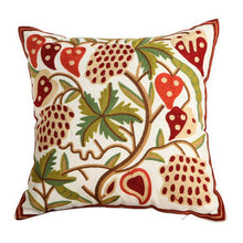 Load image into Gallery viewer, 100% Cotton Embroidery Flower Pattern Pillow Cover Home Decoration Sofa Cushion Cover Housewarming Gift Pillow Case Decorative Embroidered Pillow Cover Handmade Cotton Cover For Throw Pillows Beautiful Modern Floral Patterns 45x45cm