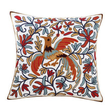 Load image into Gallery viewer, 100% Cotton Embroidery Flower Pattern Pillow Cover Home Decoration Sofa Cushion Cover Housewarming Gift Pillow Case Decorative Embroidered Pillow Cover Handmade Cotton Cover For Throw Pillows Beautiful Modern Floral Patterns 45x45cm
