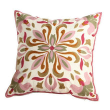 Load image into Gallery viewer, 100% Cotton Embroidery Flower Pattern Pillow Cover Home Decoration Sofa Cushion Cover Housewarming Gift Pillow Case Decorative Embroidered Pillow Cover Handmade Cotton Cover For Throw Pillows Beautiful Modern Floral Patterns 45x45cm